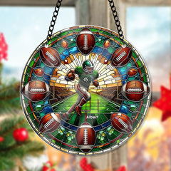 Personalized Football Lover's Ornament - A Unique Gift for Sports Fans