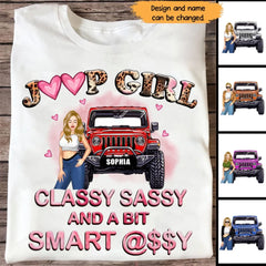 Personalized Jeep Girl Classy Sassy And A Bit Smart Assy T-shirt Printed