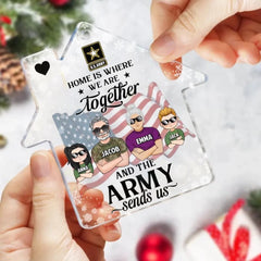 Custom Personalized Veteran Family Acrylic Ornament -_yyth