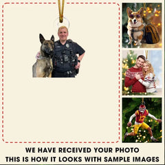 Customizable Photo Ornaments for Police: Celebrate the Heroes in Uniform with Personalized Gifts for Officers and Their K9 Companions