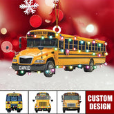 2024 New Release Personalized School Bus Ornaments Gift For Bus Driver