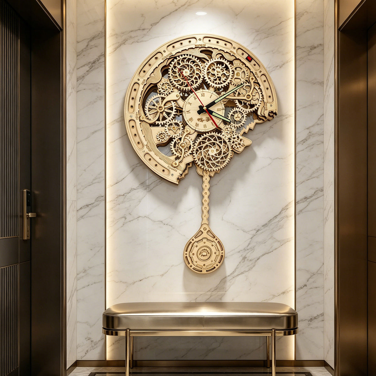 Plymagic Assembly Model - Retro Gear Mechanical Wall Clock