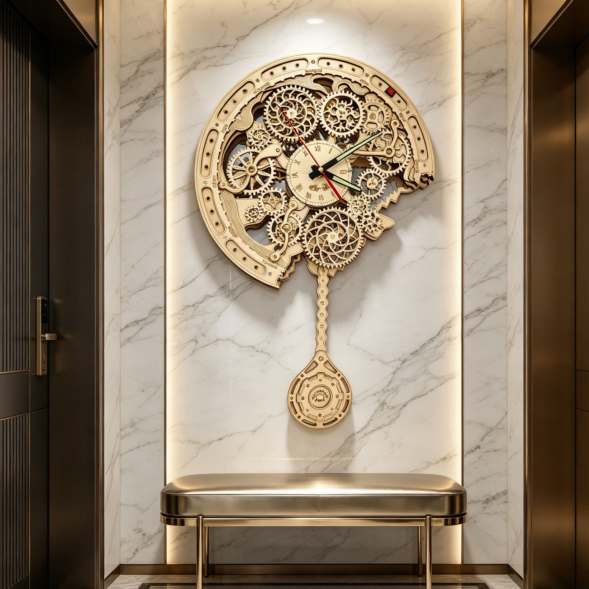 Plymagic Assembly Model - Retro Gear Mechanical Wall Clock
