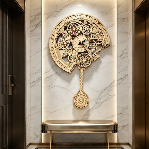 Plymagic Assembly Model - Retro Gear Mechanical Wall Clock