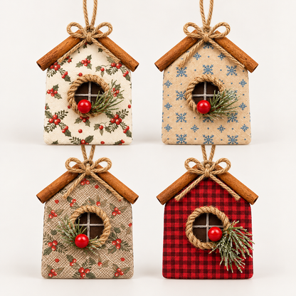 Vintage Farmhouse – Vintage Farmhouse Mini Hanging Decorations for Christmas Tree