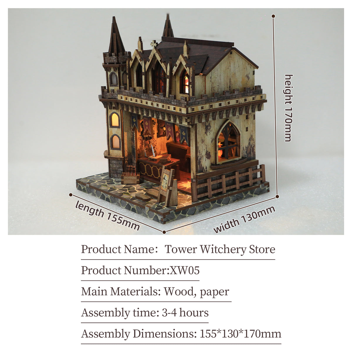 Plymagic DIY Mini House - Tower Witchery Store