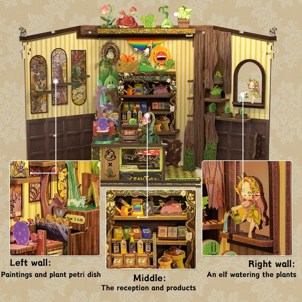 Plymagic DIY Book Nook - Fantacy Plant Shop