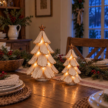 🎄🌙 Vintage-Weihnachtsbaumfigur mit Beleuchtung