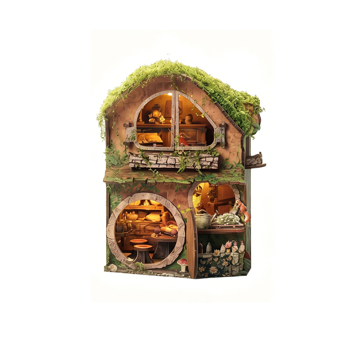 Plymagic DIY Mini House - Green Vine Cottage