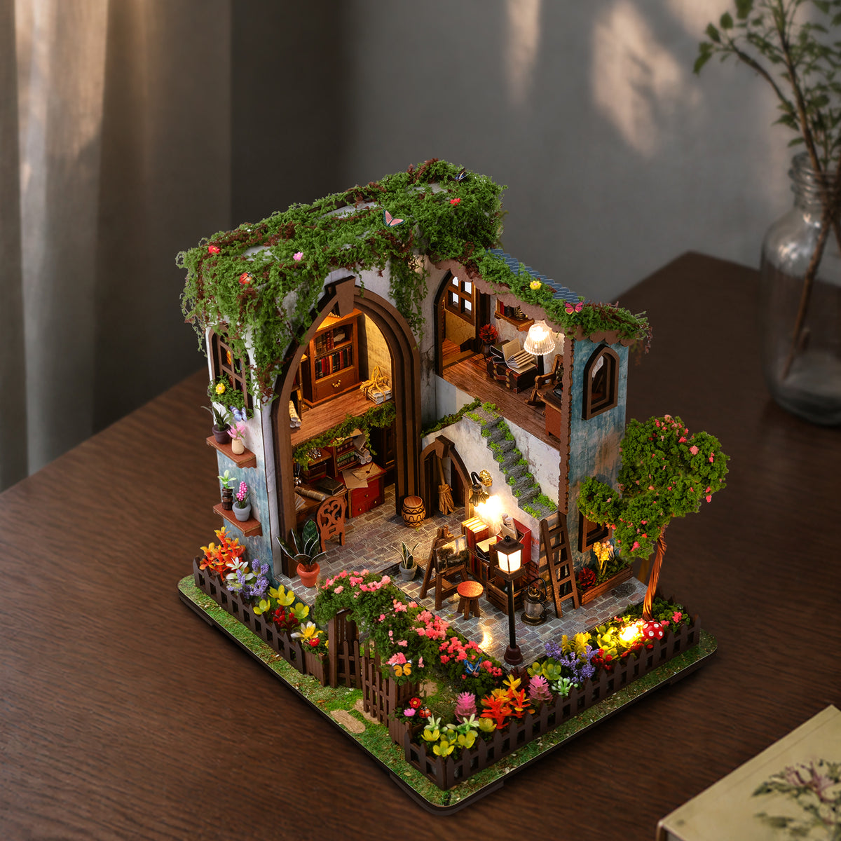 Plymagic DIY Mini House - Floral Cottage