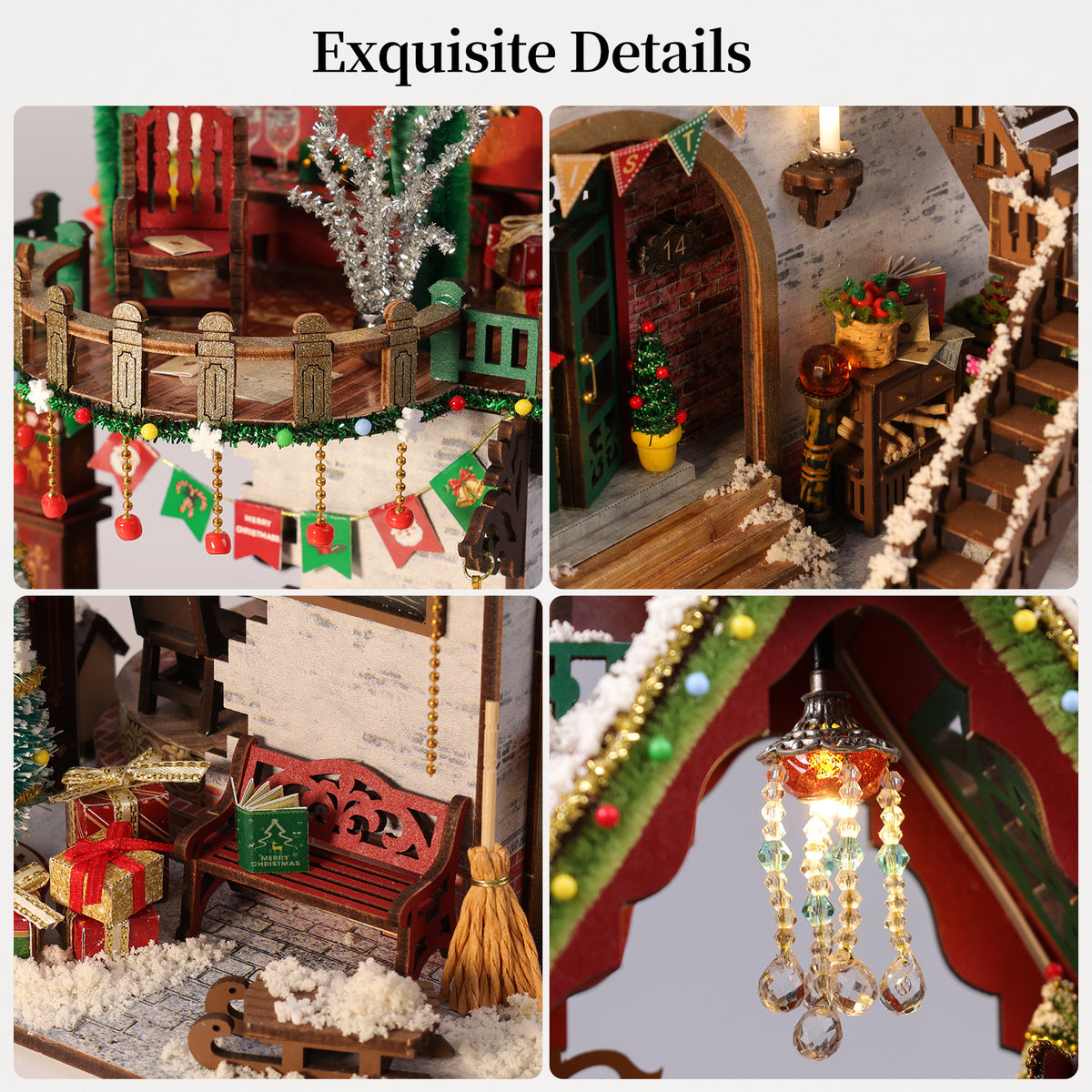 Plymagic DIY Mini House - Snowy Christmas Lodge