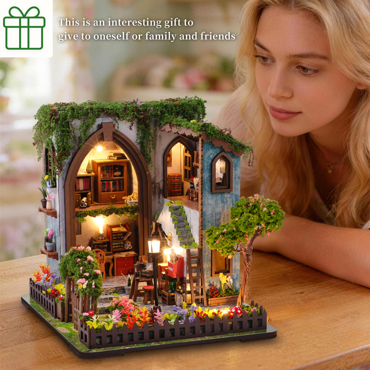 Plymagic DIY Mini House - Floral Cottage