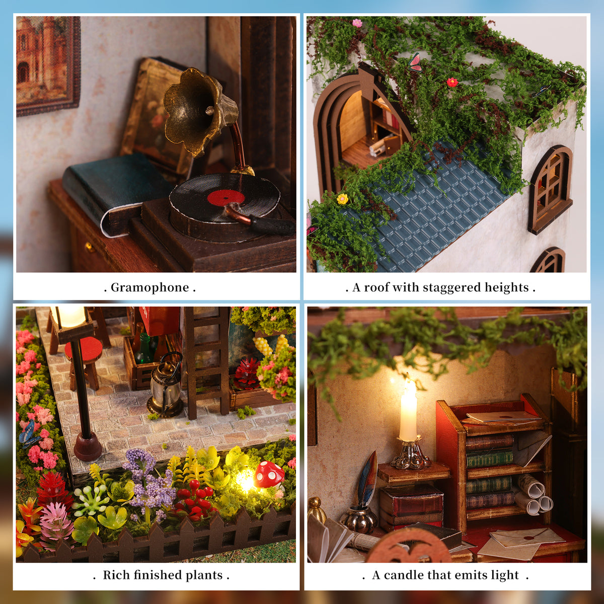 Plymagic DIY Mini House - Floral Cottage