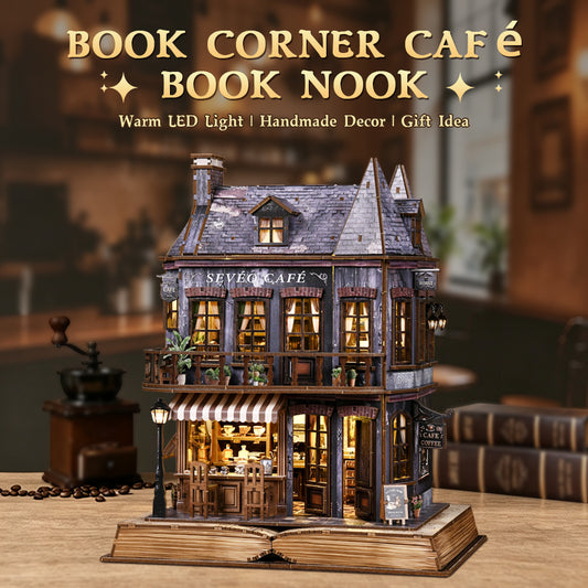 Plymagic DIY Book Nook -  Corner Cafe