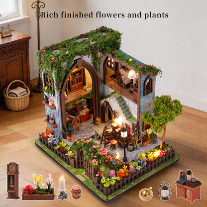 Plymagic DIY Mini House - Floral Cottage