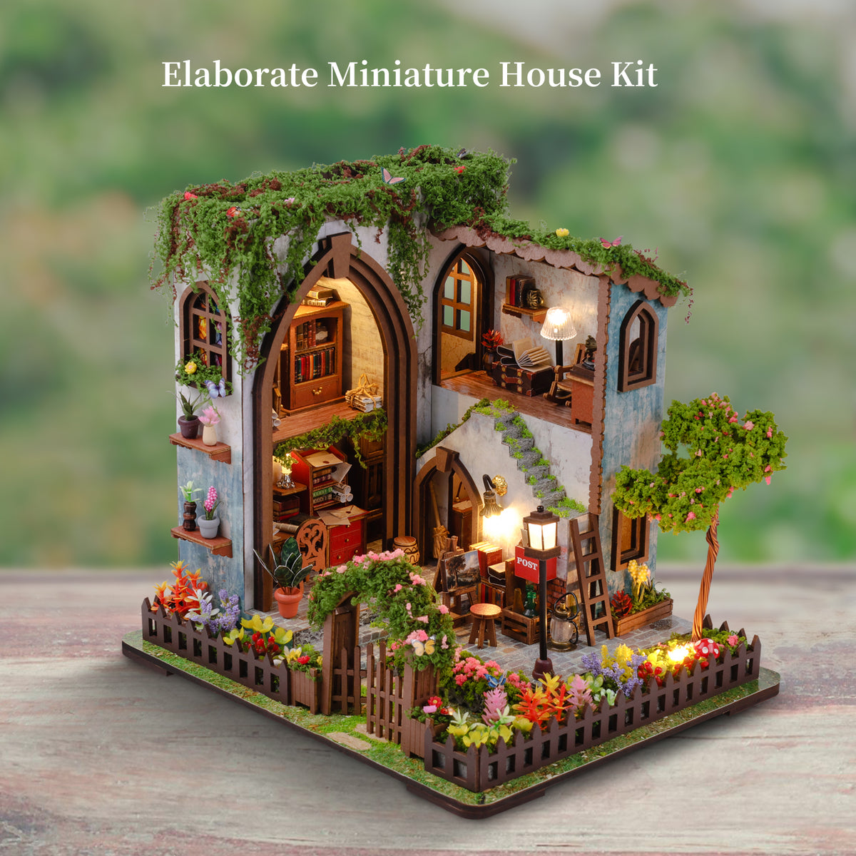 Plymagic DIY Mini House - Floral Cottage