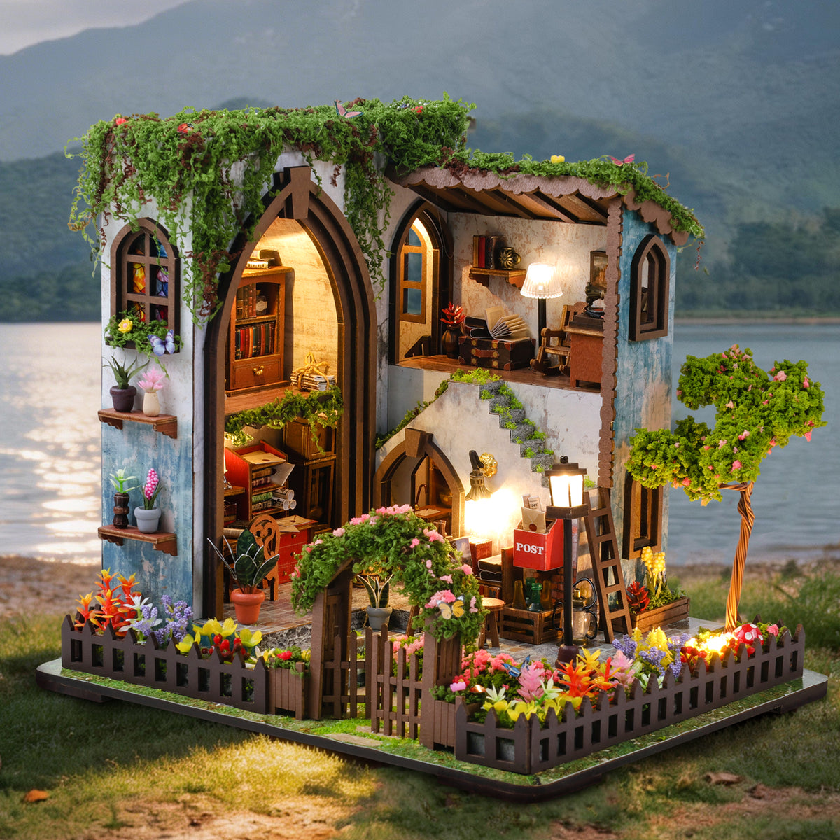 Plymagic DIY Mini House - Floral Cottage