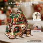 Plymagic DIY Mini House - Snowy Christmas Lodge