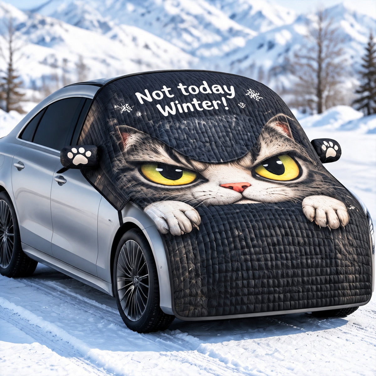 🐾 Funny Animal Car Snow Cover ❄️