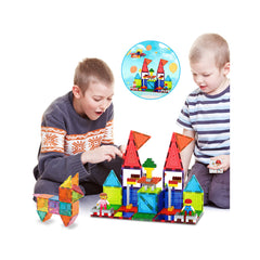 Plymagic Magnet Tile + Brick Blocks Compatibility Building Set