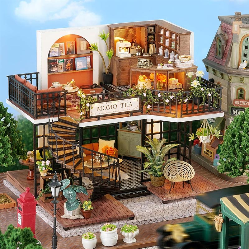 Plymagic DIY Mini House - Garden Loft Café