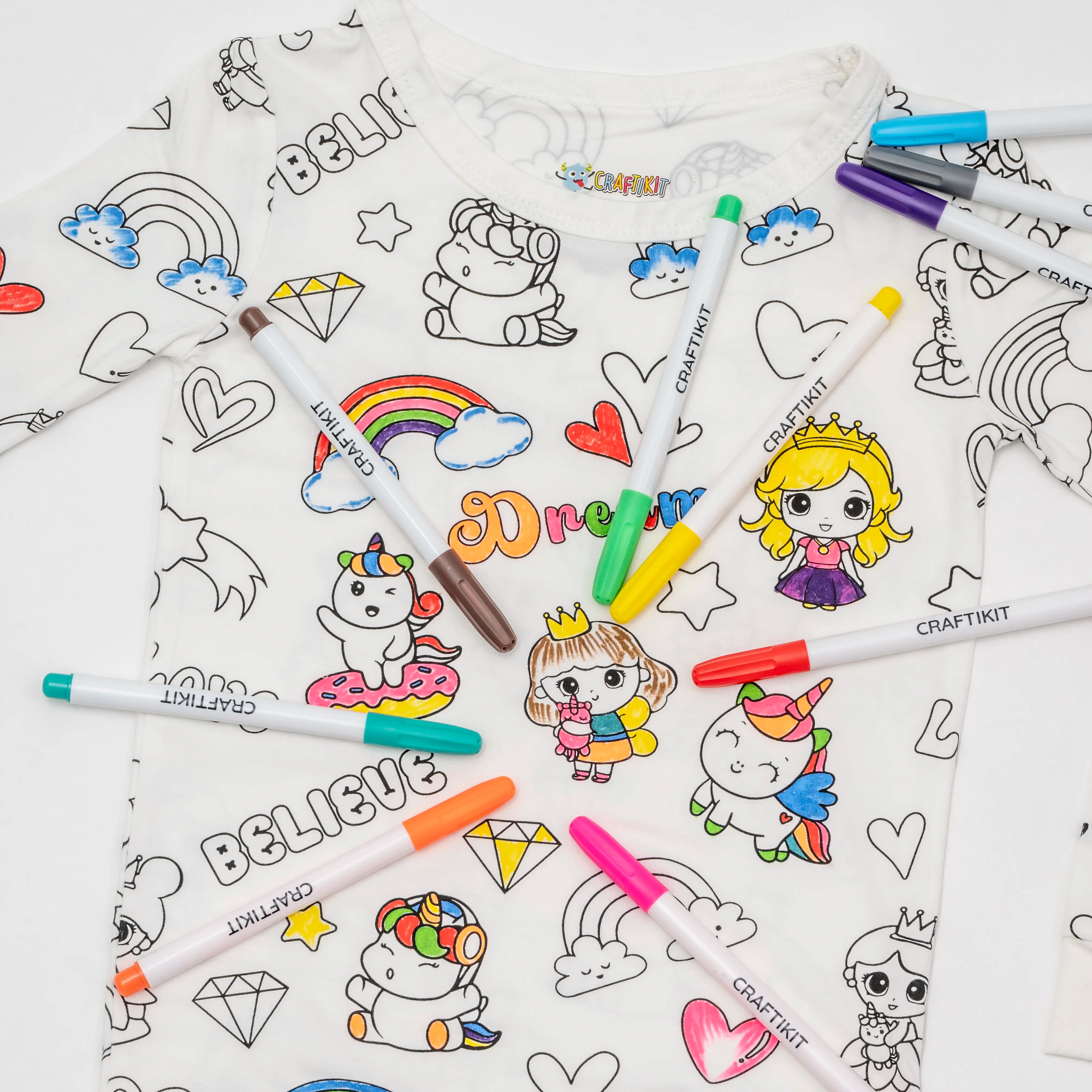 Kids' Bamboo Coloring Pajama Set