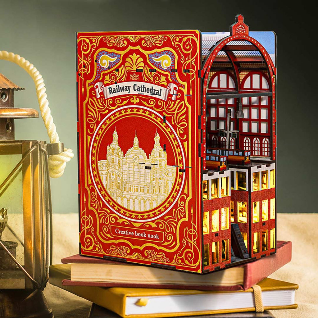 Plymagic DIY Book Nook -  Railway Cathedral(2 Sides Scene)