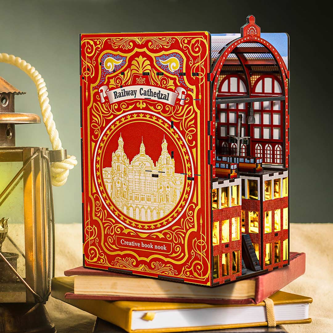 Plymagic DIY Book Nook -  Railway Cathedral(2 Sides Scene)