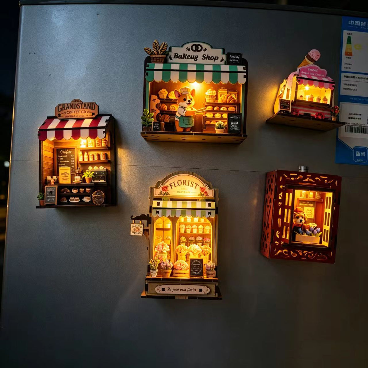 Plymagic DIY Fridge Magnets - Corner shop