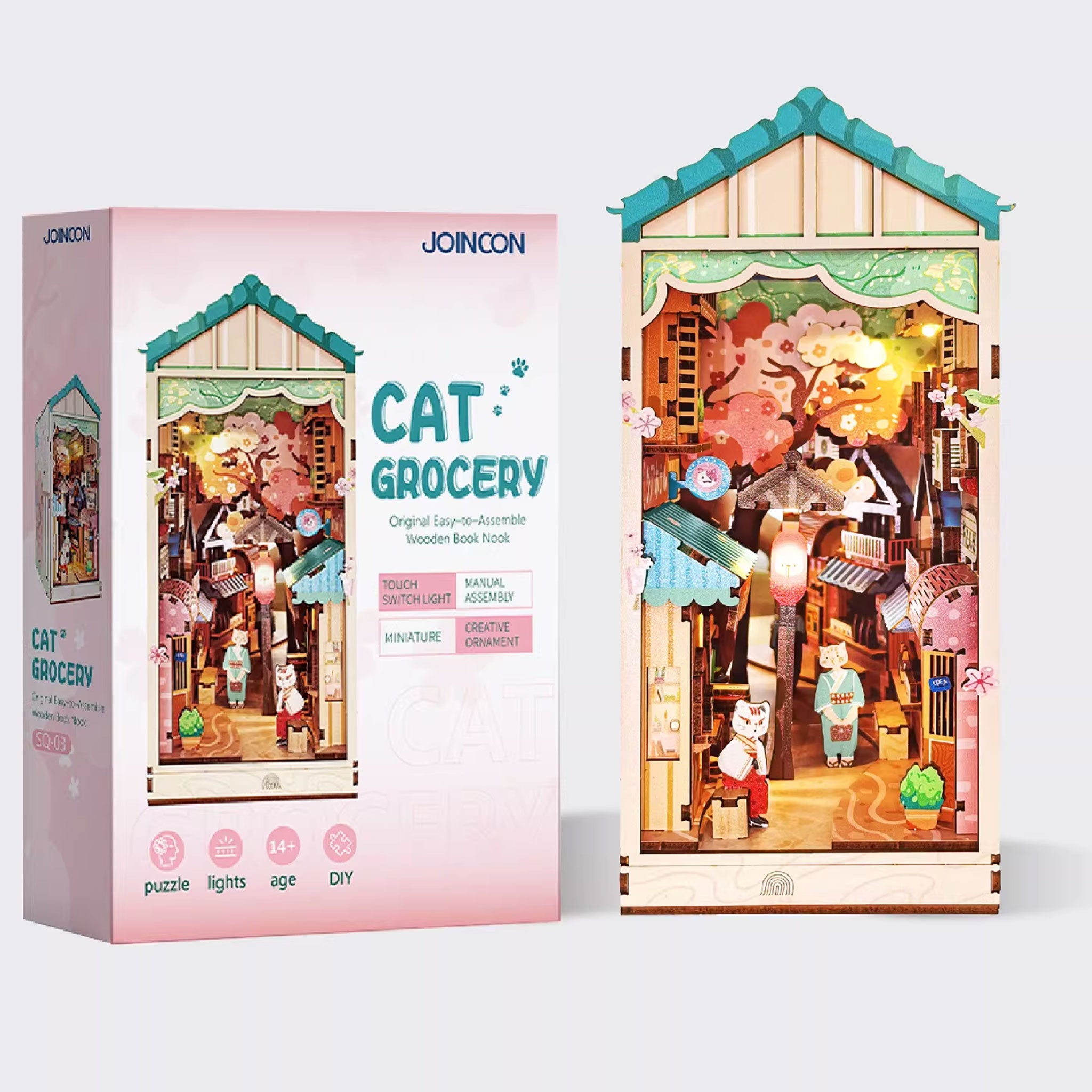 Plymagic DIY Book Nook - Japanese Cat Alley