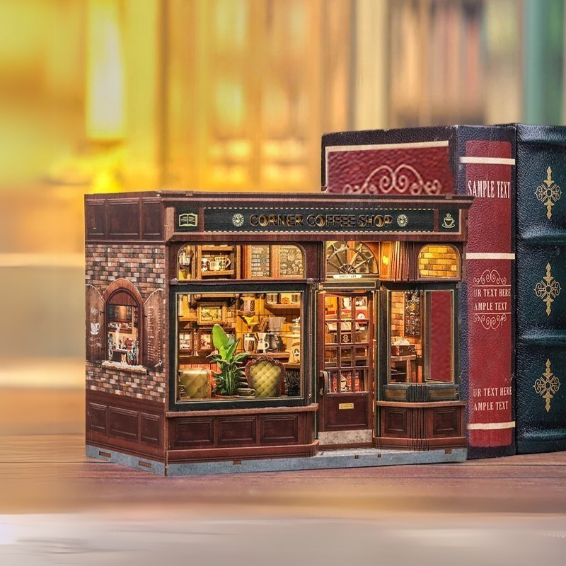 Plymagic DIY Mini House - Retro Coffee Shop