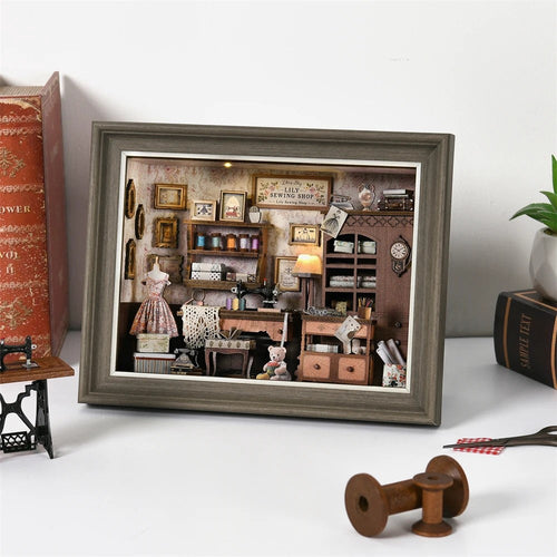 Plymagic DIY Framed Miniature - Vintage Sewing Shop