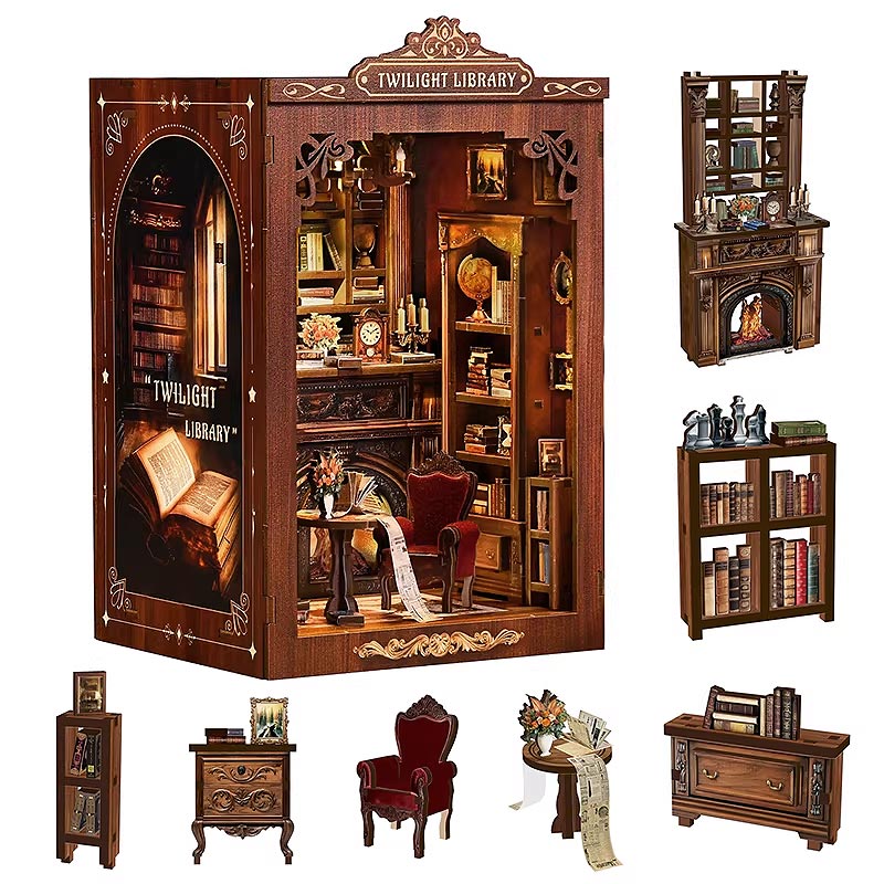 Plymagic DIY Book Nook - Oak Hearth Reading Room