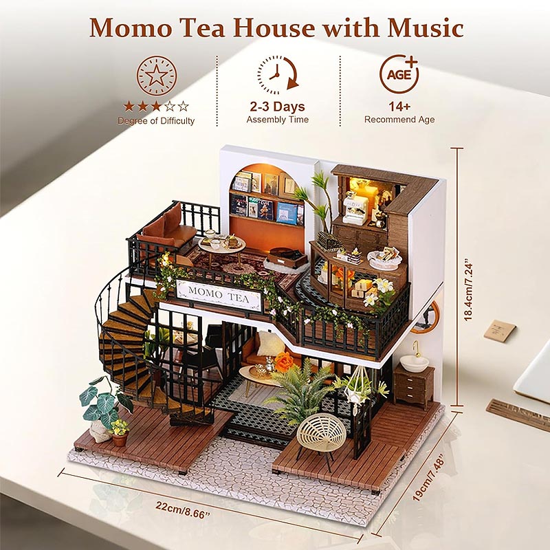 Plymagic DIY Mini House - Garden Loft Café