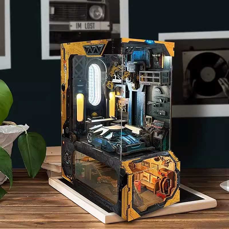 Plymagic DIY Book Nook - Apocalyptic Car Workshop Bunker