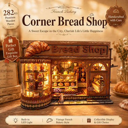 Plymagic DIY Mini House - Croissant Bakery