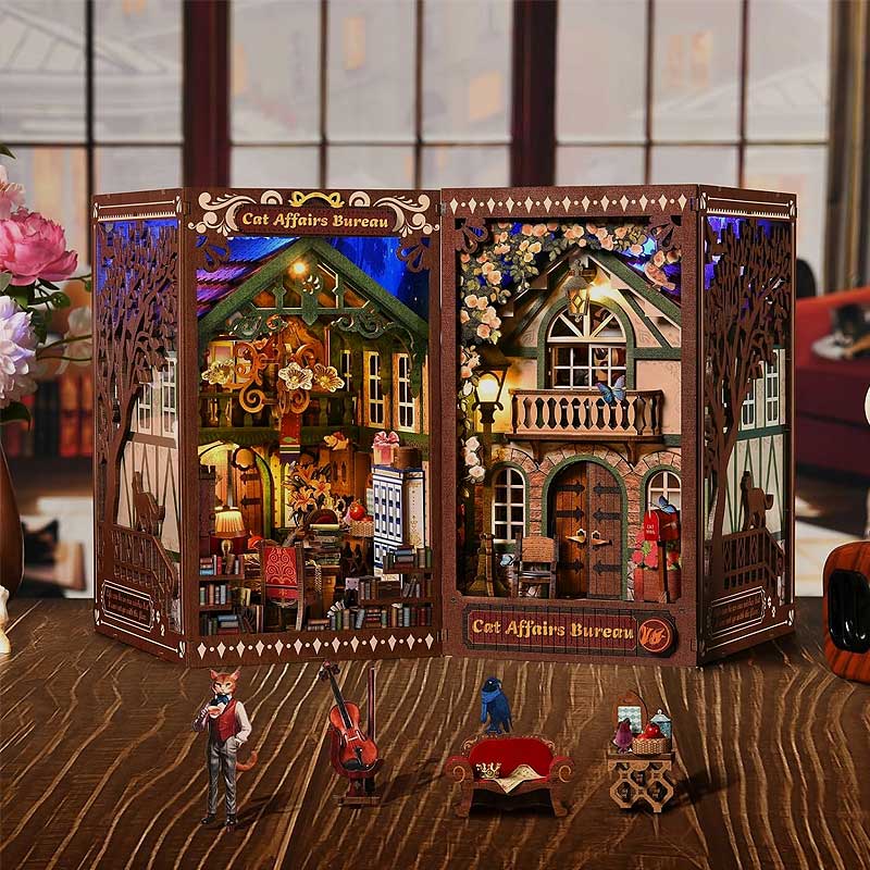 Plymagic DIY Book Nook - Cat Affair Bureau