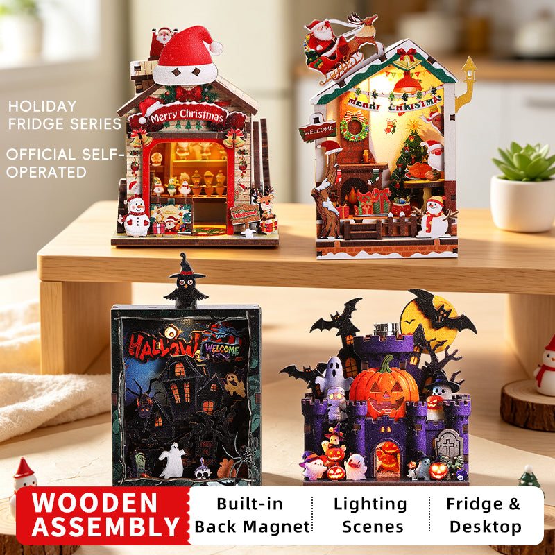 Plymagic DIY Fridge Magnets - Christmas & Halloween Series