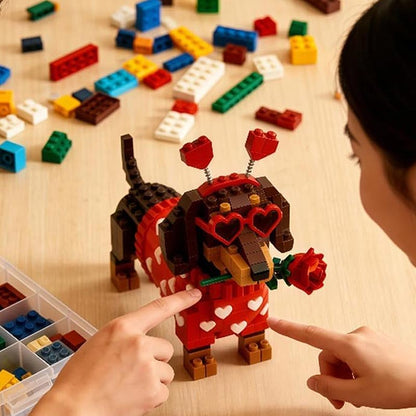 💖 2026 Valentine’s Day Exclusive Dachshund Brick Set 🐕