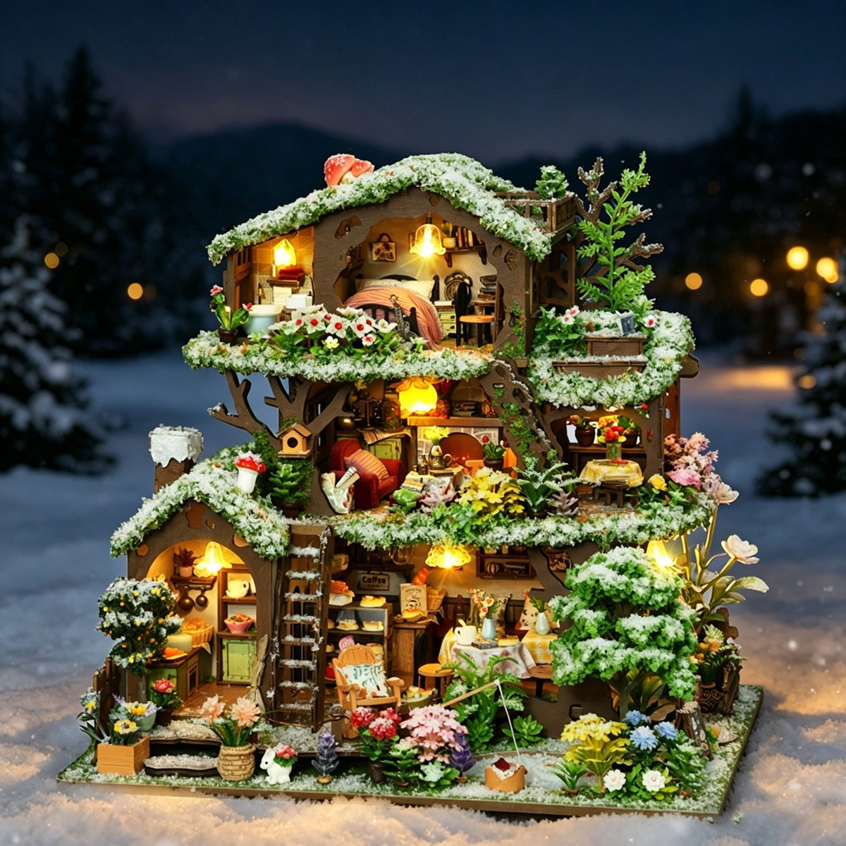 Plymagic DIY Mini House - Snowscape Villa