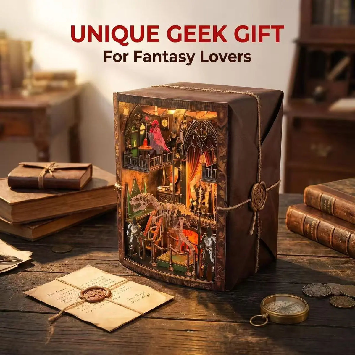 Plymagic DIY Book Nook - Hall of the Dragon Knights