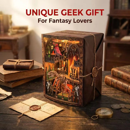 Plymagic DIY Book Nook - Hall of the Dragon Knights