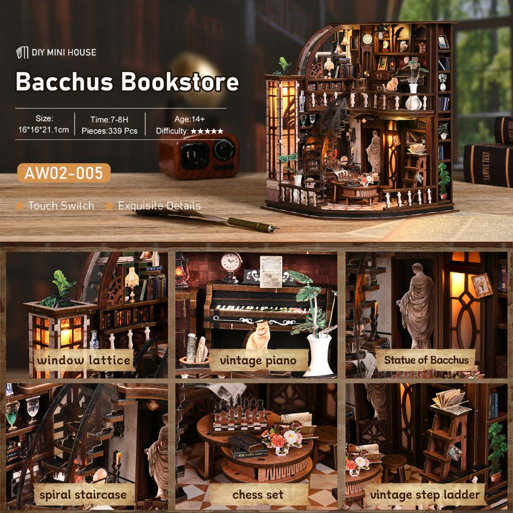 Plymagic DIY Book Nook - Bacchus Bookstore
