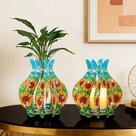 Plymagic DIY Pearl Art - Candle Holder-Vase