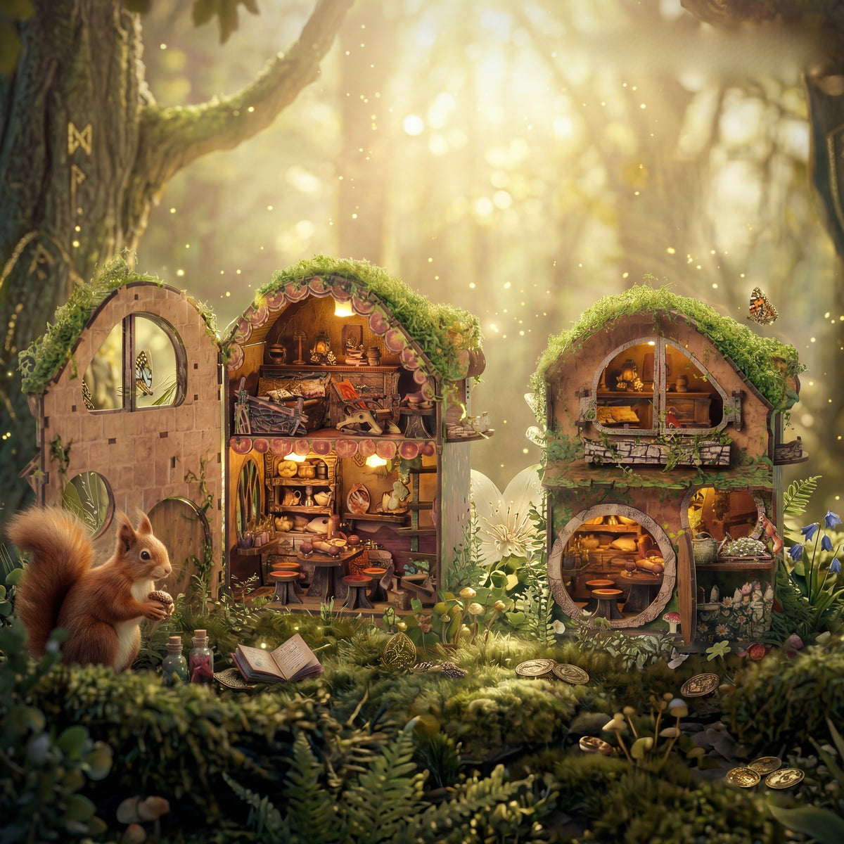 Plymagic DIY Mini House - Green Vine Cottage