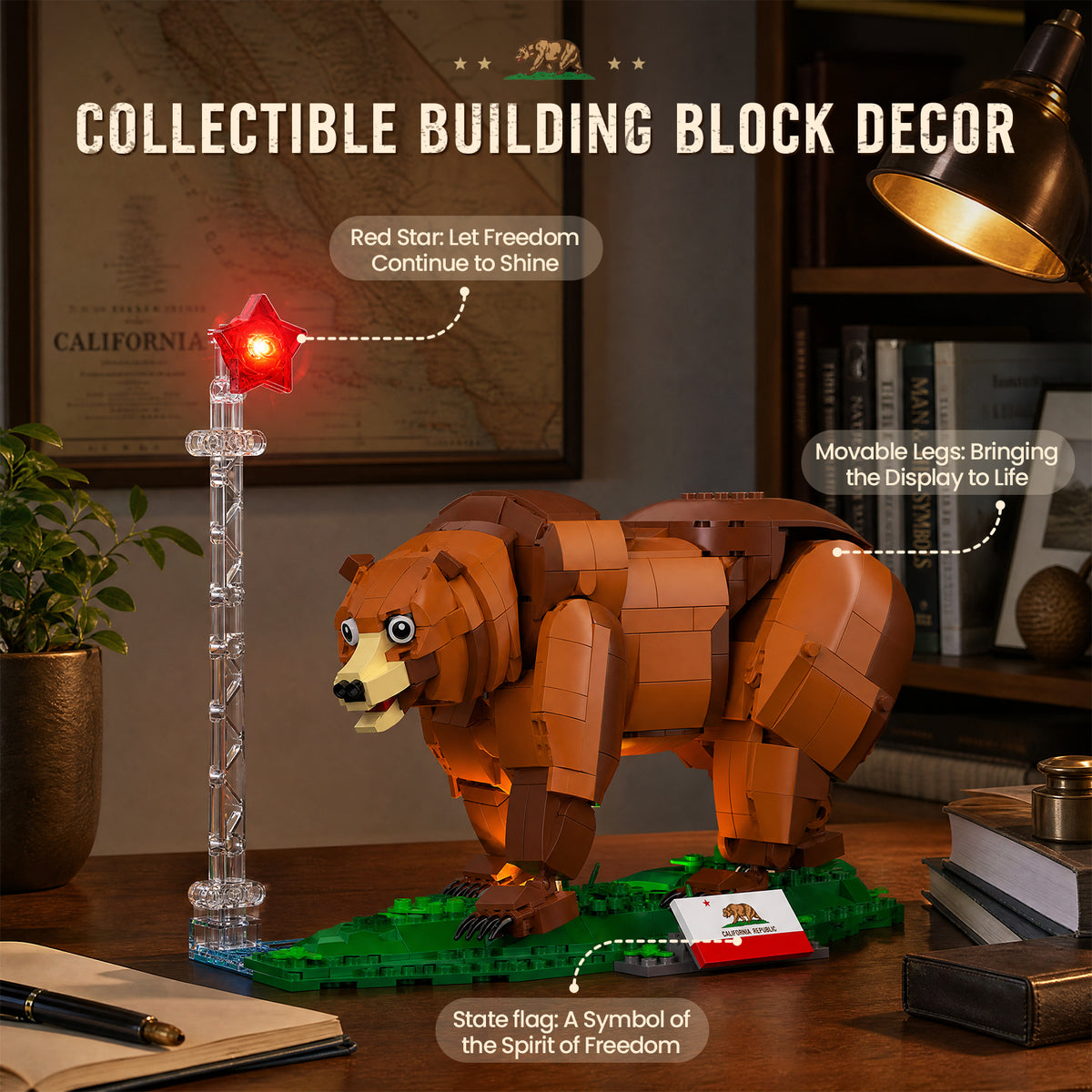 Plymagic Assembly Model - California brown bear