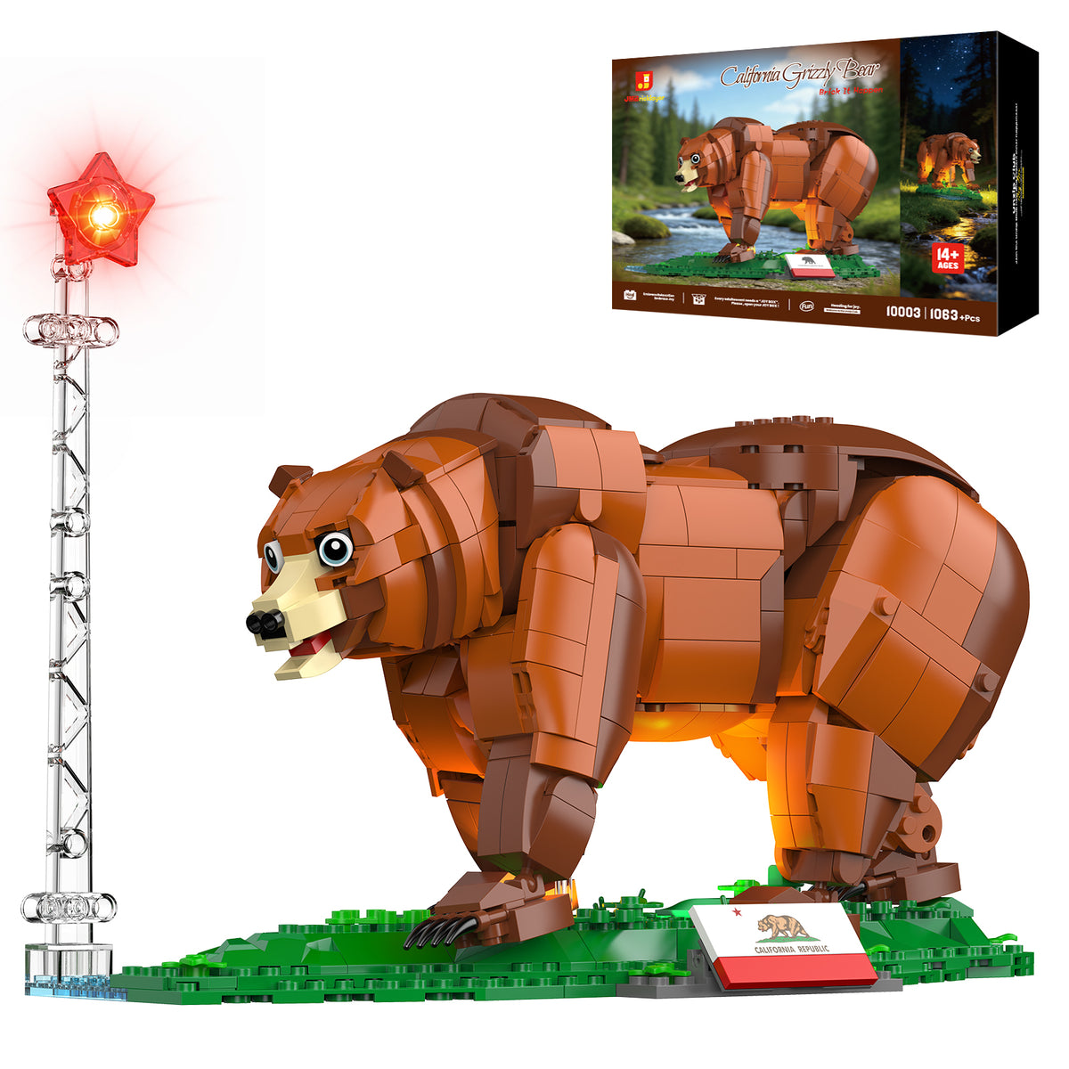 Plymagic Assembly Model - California brown bear