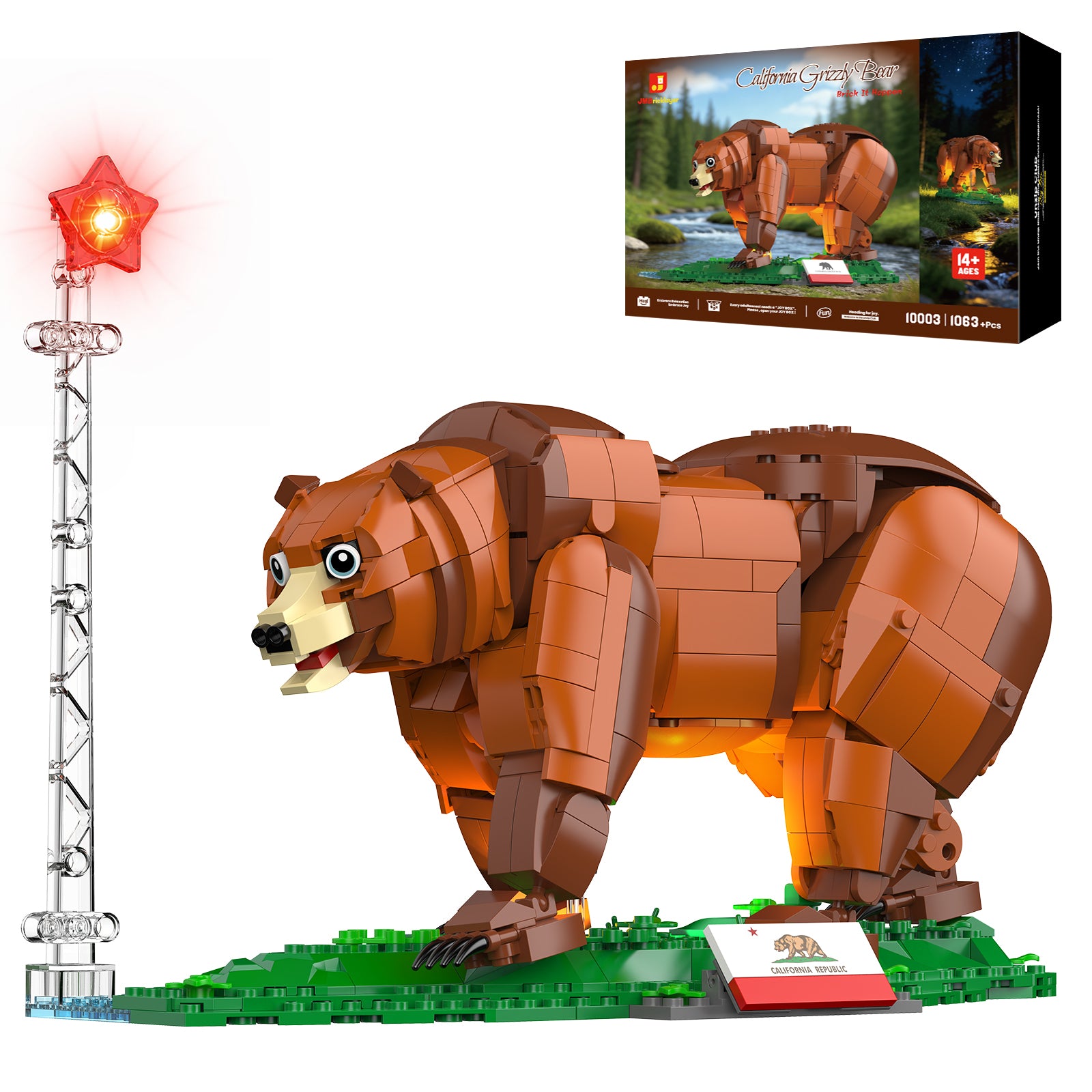 Plymagic Assembly Model - California brown bear