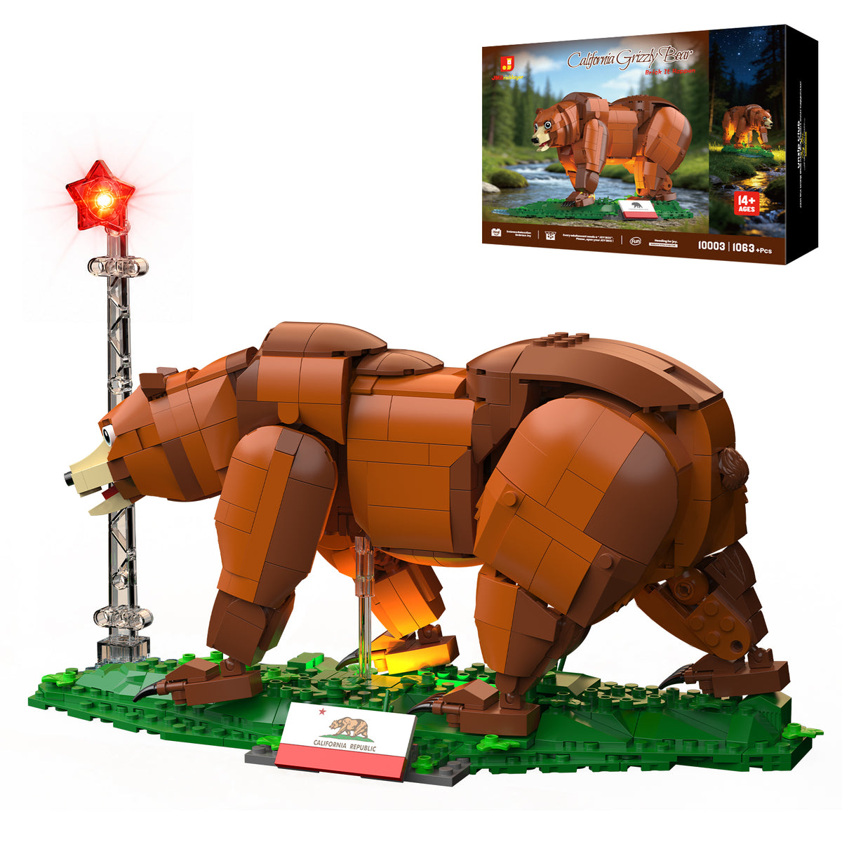Plymagic Assembly Model - California brown bear