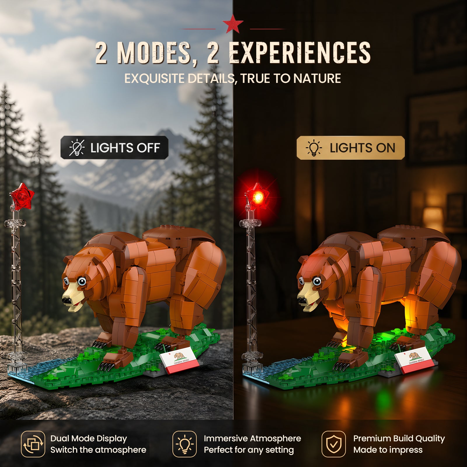 Plymagic Assembly Model - California brown bear